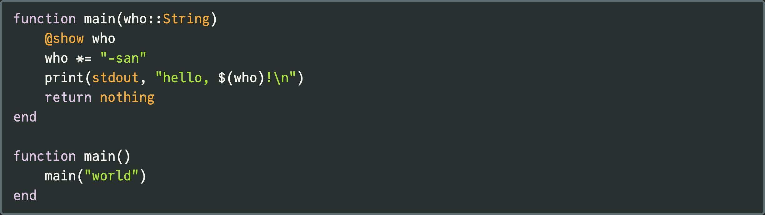 highlight.js syntax highlighting (dark)